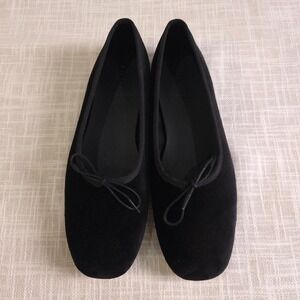 Everlane The Day Ballet Flat - Black Velvet/ Size: US 9